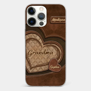 Grandma’s Sweethearts - Family Personalized Custom Clear Phone Case - Gift For Mom, Grandma