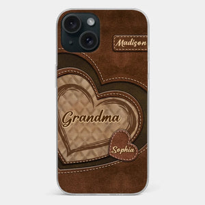 Grandma’s Sweethearts - Family Personalized Custom Clear Phone Case - Gift For Mom, Grandma