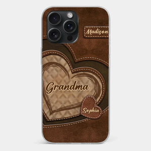 Grandma’s Sweethearts - Family Personalized Custom Clear Phone Case - Gift For Mom, Grandma