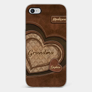 Grandma’s Sweethearts - Family Personalized Custom Clear Phone Case - Gift For Mom, Grandma