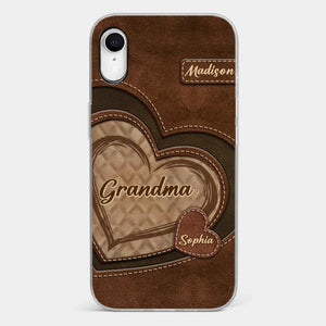 Grandma’s Sweethearts - Family Personalized Custom Clear Phone Case - Gift For Mom, Grandma