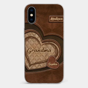 Grandma’s Sweethearts - Family Personalized Custom Clear Phone Case - Gift For Mom, Grandma