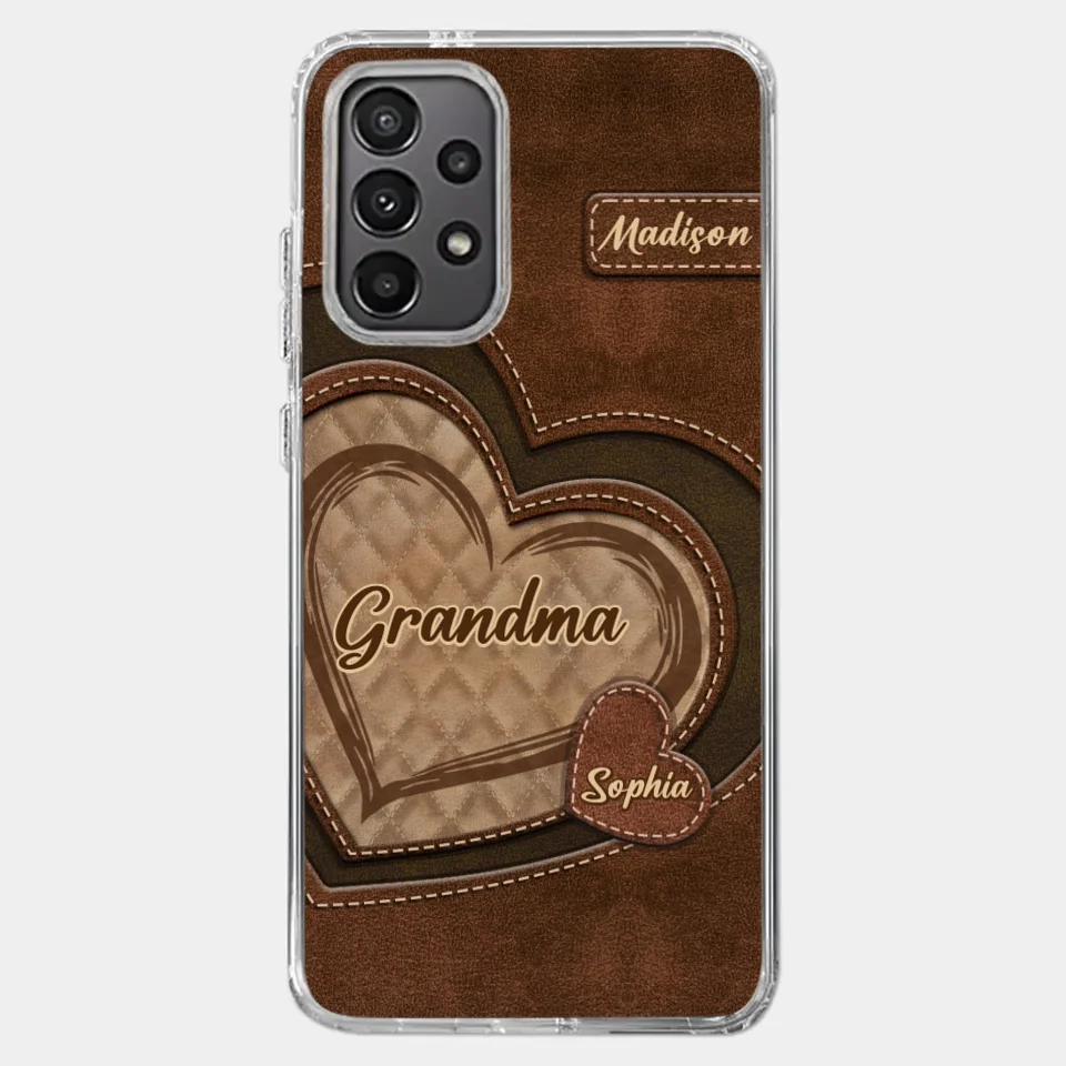 Grandma’s Sweethearts - Family Personalized Custom Clear Phone Case - Gift For Mom, Grandma