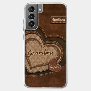 Grandma’s Sweethearts - Family Personalized Custom Clear Phone Case - Gift For Mom, Grandma