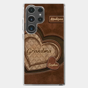 Grandma’s Sweethearts - Family Personalized Custom Clear Phone Case - Gift For Mom, Grandma