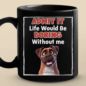 Love Me, Love My Pet - Dog & Cat Personalized Custom Black Mug - Gift For Pet Owners, Pet Lovers