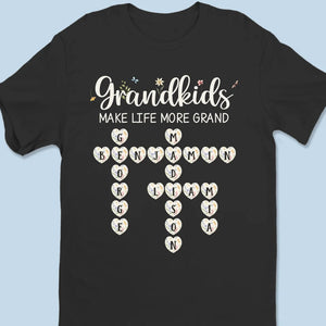 Every Grandchild Is A Little Piece Of Heaven On Earth - Family Personalized Custom Unisex T-shirt, Premium T-shirt, Hoodie - Gift For Mom, Grandma