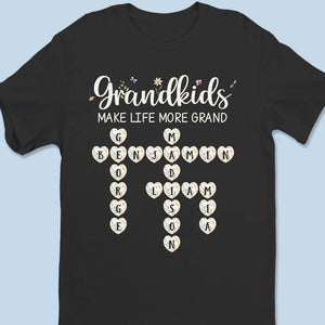 Every Grandchild Is A Little Piece Of Heaven On Earth - Family Personalized Custom Unisex T-shirt, Premium T-shirt, Hoodie - Gift For Mom, Grandma