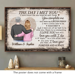 I Have Found The One Whom My Soul Loves - Couple Personalized Custom Horizontal Poster - Christmas Gift For Husband Wife, Anniversary