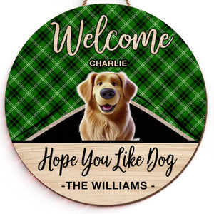 Home Is Where The Dog Is - Dog Personalized Custom Home Decor Wood Sign - House Warming Gift For Pet Owners, Pet Lovers