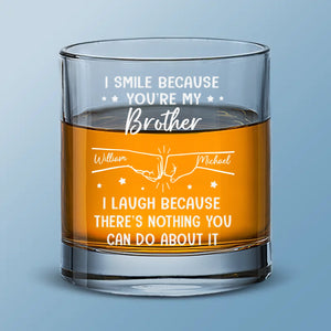 A Brother Is A Lifetime Bond - Family Personalized Custom Whiskey Glass - Gift For Family Members