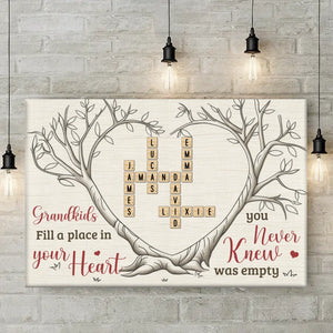 Grandkids Bring Joy To Every Corner Of Your Heart - Family Personalized Custom Horizontal Poster - Gift For Grandma, Grandpa, Grandkid