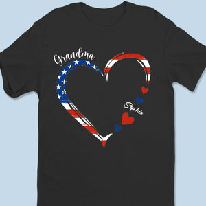 A Grandmother Is A Gift From Above - Family Personalized Custom Unisex T-shirt, Premium T-shirt, Hoodie - Independence Day, 4th Of July, Birthday Gift For Grandma