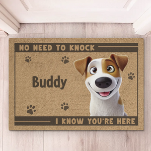 Paws Before People In This Happy Home - Dog Personalized Custom Home Decor Decorative Mat - House Warming Gift For Pet Owners, Pet Lovers