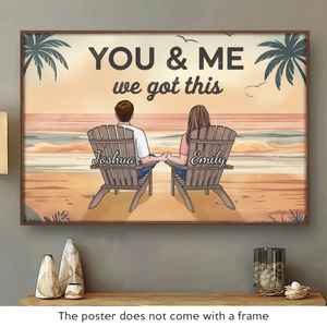 Our Love Is An Adventure - Couple Personalized Custom Horizontal Poster - Gift For Husband Wife, Anniversary