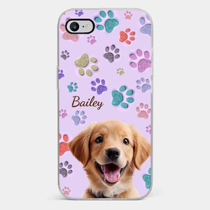 Custom Photo Pawsitively In Love - Dog & Cat Personalized Custom 3D Inflated Effect Printed Clear Phone Case - Gift For Pet Owners, Pet Lovers