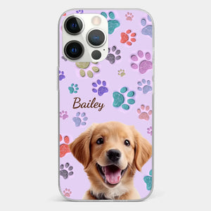 Custom Photo Pawsitively In Love - Dog & Cat Personalized Custom 3D Inflated Effect Printed Clear Phone Case - Gift For Pet Owners, Pet Lovers