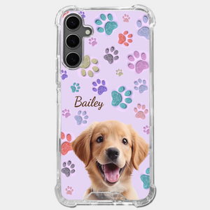 Custom Photo Pawsitively In Love - Dog & Cat Personalized Custom 3D Inflated Effect Printed Clear Phone Case - Gift For Pet Owners, Pet Lovers