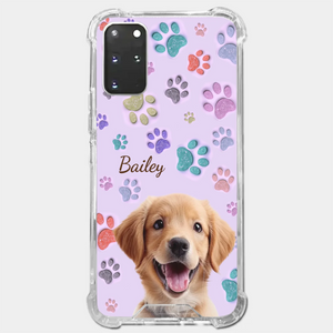 Custom Photo Pawsitively In Love - Dog & Cat Personalized Custom 3D Inflated Effect Printed Clear Phone Case - Gift For Pet Owners, Pet Lovers