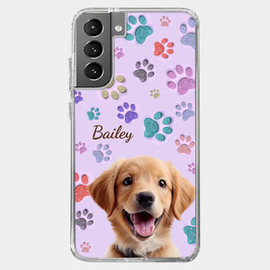 Custom Photo Pawsitively In Love - Dog & Cat Personalized Custom 3D Inflated Effect Printed Clear Phone Case - Gift For Pet Owners, Pet Lovers