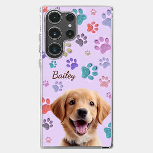 Custom Photo Pawsitively In Love - Dog & Cat Personalized Custom 3D Inflated Effect Printed Clear Phone Case - Gift For Pet Owners, Pet Lovers