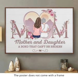 My Mom Is My Home And My Haven - Family Personalized Custom Horizontal Poster - Gift For Mom, Daughter