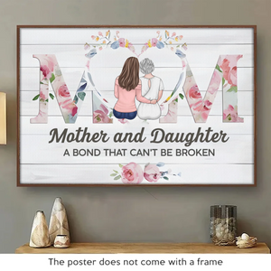 Every Daughter Dreams Of A Mom Like Mine - Family Personalized Custom Horizontal Poster - Gift For Mom, Daughter