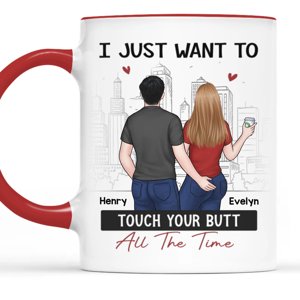 Every Touch Is A Reminder Of Our Love - Couple Personalized Custom Mug - Gift For Husband Wife, Anniversary