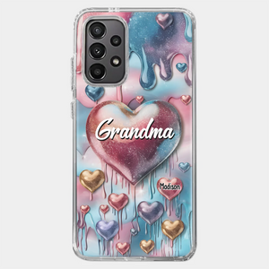 Forever In Grandmother's Heart - Family Personalized Custom 3D Inflated Effect Printed Clear Phone Case - Gift For Mom, Grandma