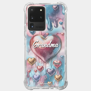 Forever In Grandmother's Heart - Family Personalized Custom 3D Inflated Effect Printed Clear Phone Case - Gift For Mom, Grandma