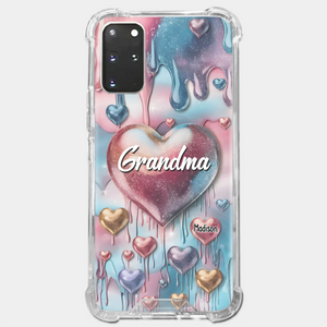 Forever In Grandmother's Heart - Family Personalized Custom 3D Inflated Effect Printed Clear Phone Case - Gift For Mom, Grandma