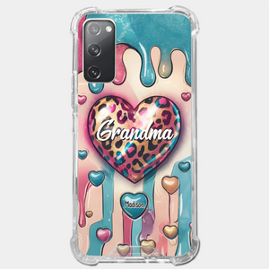 Her Love Is Infinite, Her Bond Unbreakable - Family Personalized Custom 3D Inflated Effect Printed Clear Phone Case - Gift For Mom, Grandma