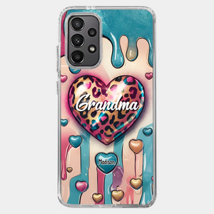 Her Love Is Infinite, Her Bond Unbreakable - Family Personalized Custom 3D Inflated Effect Printed Clear Phone Case - Gift For Mom, Grandma