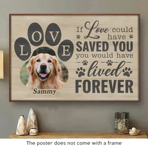 Custom Photo A Piece Of My Heart Is With You Forever - Memorial Personalized Custom Horizontal Poster - Sympathy Gift For Pet Owners, Pet Lovers