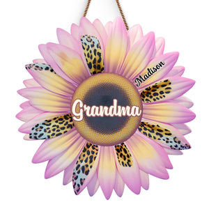 Every Flower Petal Holds A Grandmother’s Love - Family Personalized Custom Shaped Home Decor Wood Sign - House Warming Gift For Mom, Grandma