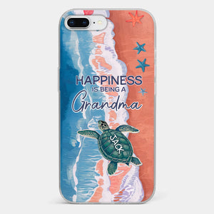 Happiness Is Being A Grandma - Family Personalized Custom 3D Inflated Effect Printed Clear Phone Case - Gift For Mom, Grandma