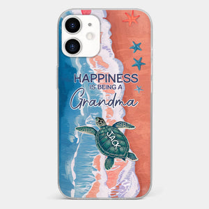 Happiness Is Being A Grandma - Family Personalized Custom 3D Inflated Effect Printed Clear Phone Case - Gift For Mom, Grandma