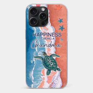 Happiness Is Being A Grandma - Family Personalized Custom 3D Inflated Effect Printed Clear Phone Case - Gift For Mom, Grandma