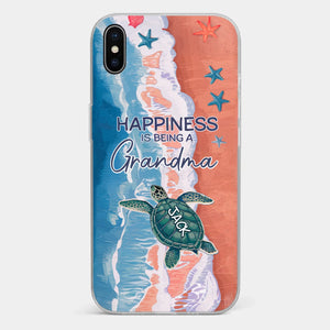 Happiness Is Being A Grandma - Family Personalized Custom 3D Inflated Effect Printed Clear Phone Case - Gift For Mom, Grandma