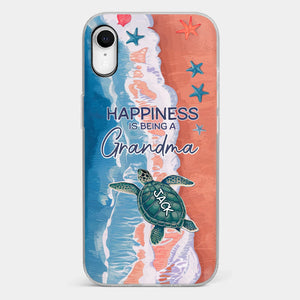 Happiness Is Being A Grandma - Family Personalized Custom 3D Inflated Effect Printed Clear Phone Case - Gift For Mom, Grandma