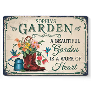 Where Flowers Bloom, So Does Hope - Family Personalized Custom Home Decor Metal Sign - Gift For Yourself, Best Friends, Siblings, Family Members