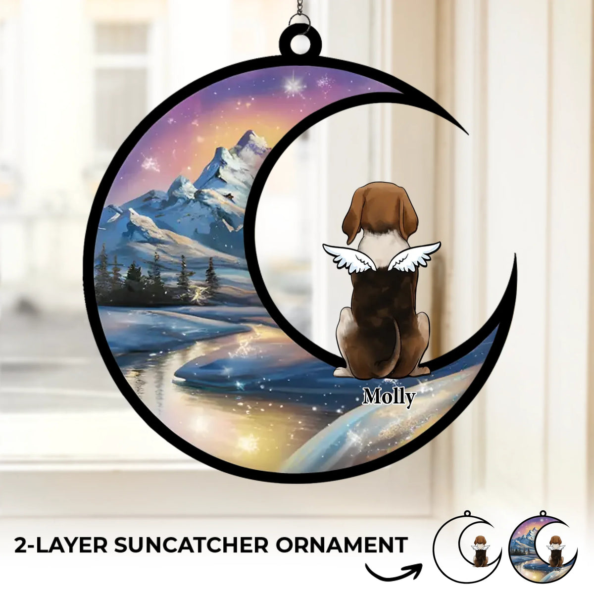 Heaven’s Gates Have A New Guardian - Memorial Personalized Window Hanging Suncatcher Ornament - Sympathy Gift For Pet Owners, Pet Lovers