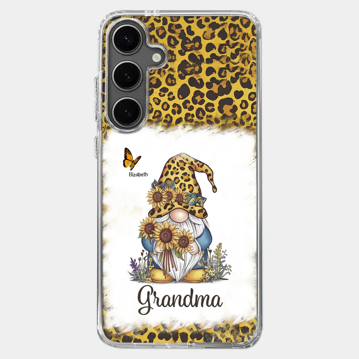 A Gnome’s Wisdom, A Grandma’s Heart - Family Personalized Custom Clear Phone Case - Gift For Mom, Grandma