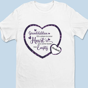 Grandchildren Are The Joy Of Our Hearts - Family Personalized Custom Unisex T-shirt, Premium T-shirt, Hoodie - Gift For Grandma, Grandpa, Grandkid