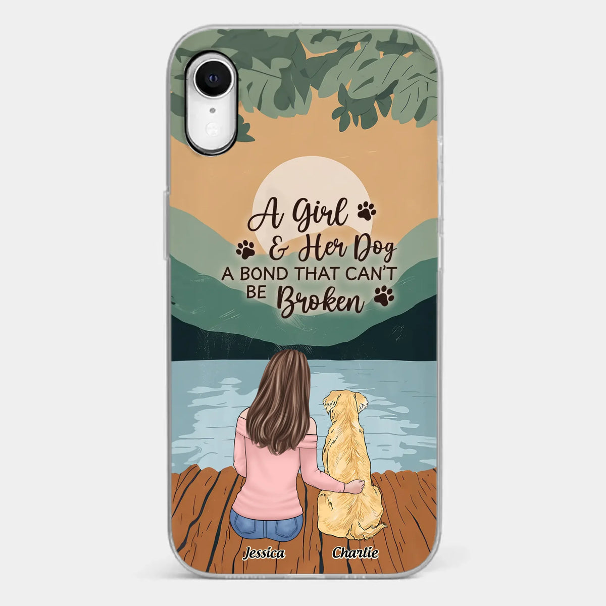 A Heart Full Of Paws - Dog Personalized Custom Clear Phone Case - Gift For Pet Owners, Pet Lovers