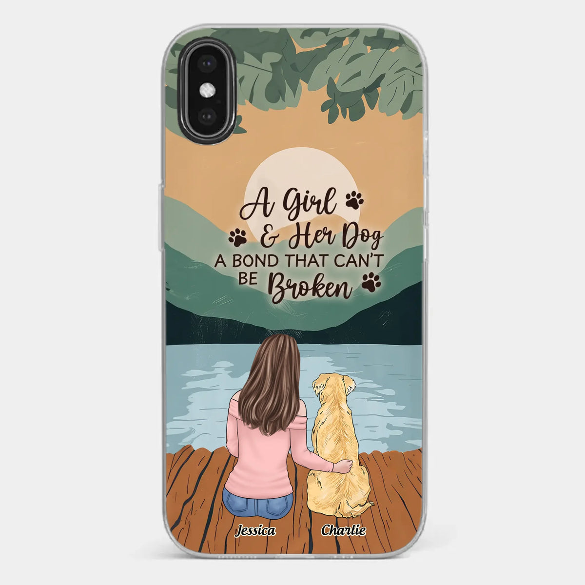 A Heart Full Of Paws - Dog Personalized Custom Clear Phone Case - Gift For Pet Owners, Pet Lovers