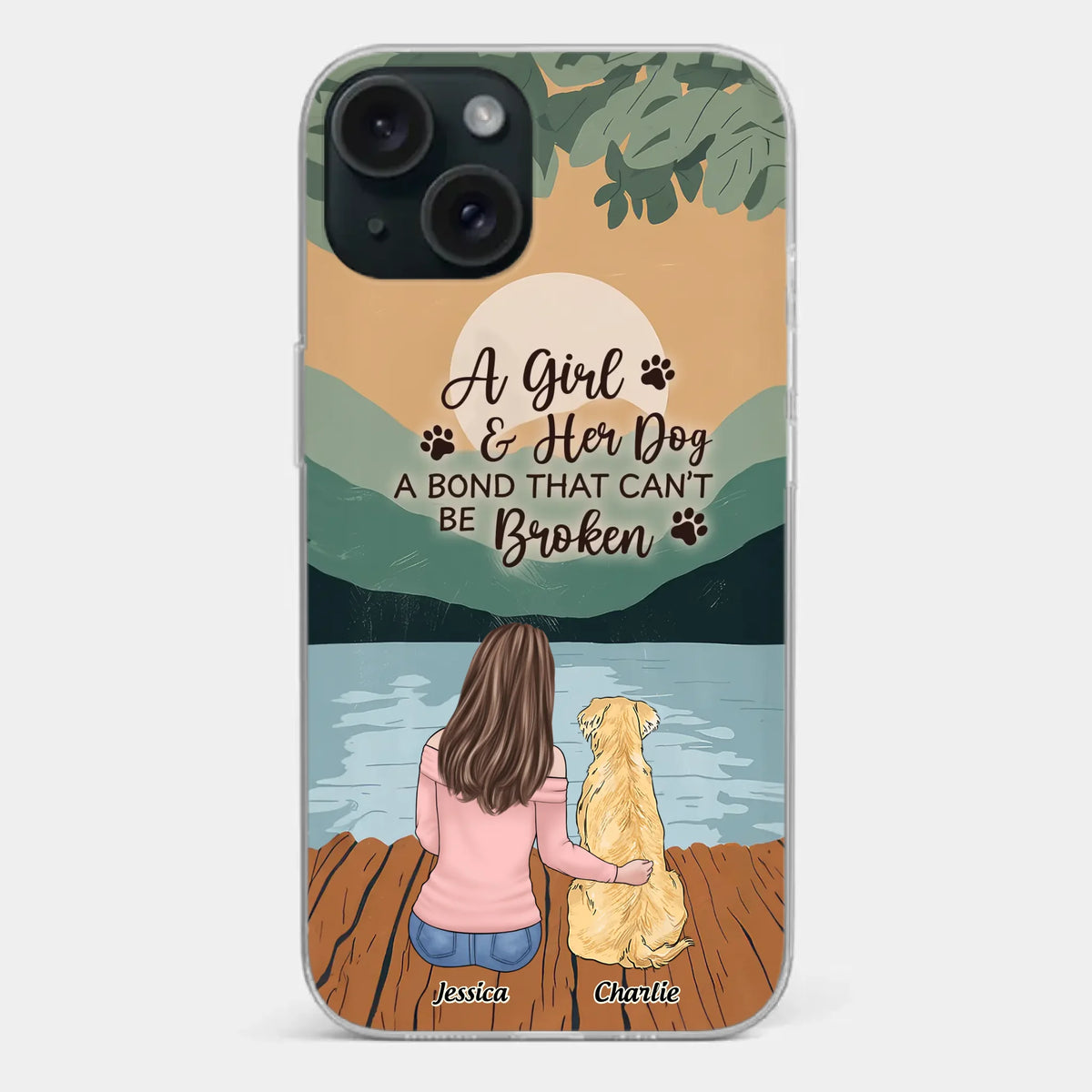 A Heart Full Of Paws - Dog Personalized Custom Clear Phone Case - Gift For Pet Owners, Pet Lovers