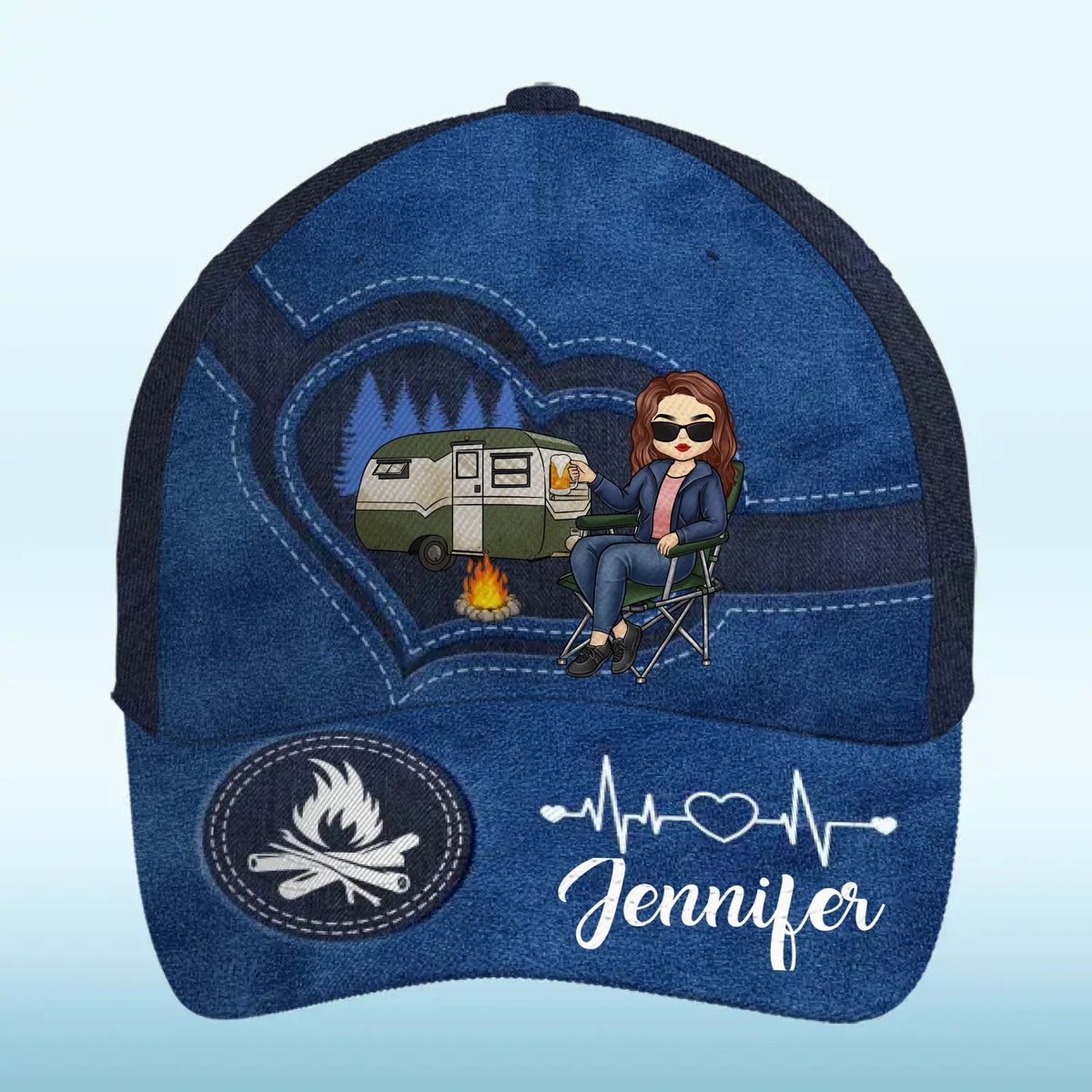 Camping For Life - Camping Personalized Custom Hat, All Over Print Classic Cap - Gift For Camping Lovers