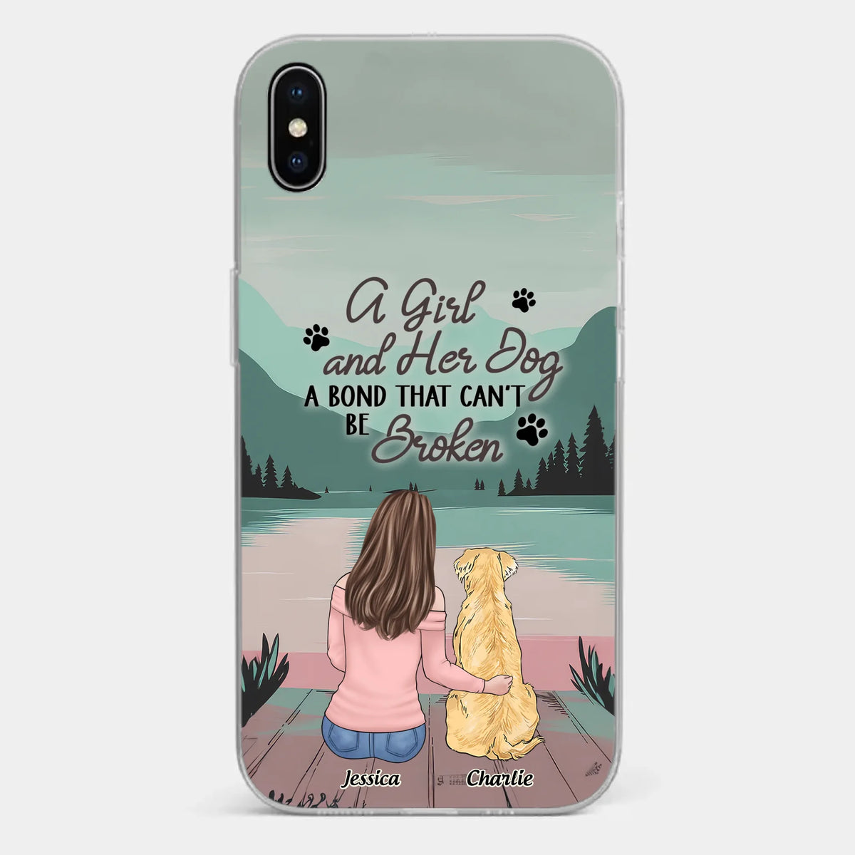 Tails Of Love - Dog Personalized Custom Clear Phone Case - Gift For Pet Owners, Pet Lovers