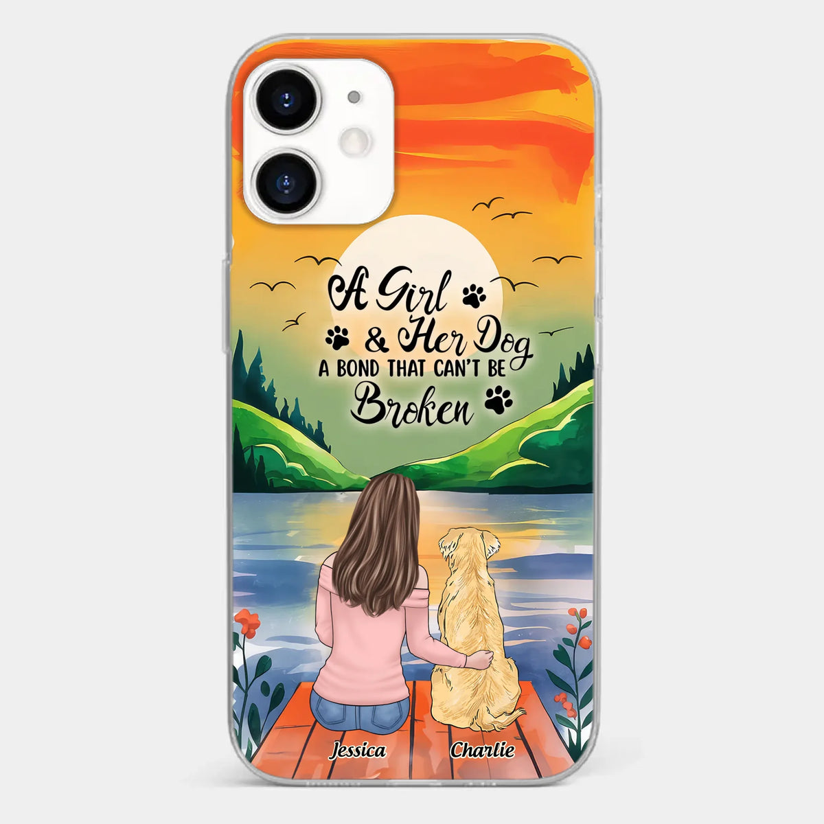 Paw-some Love - Dog Personalized Custom Clear Phone Case - Gift For Pet Owners, Pet Lovers